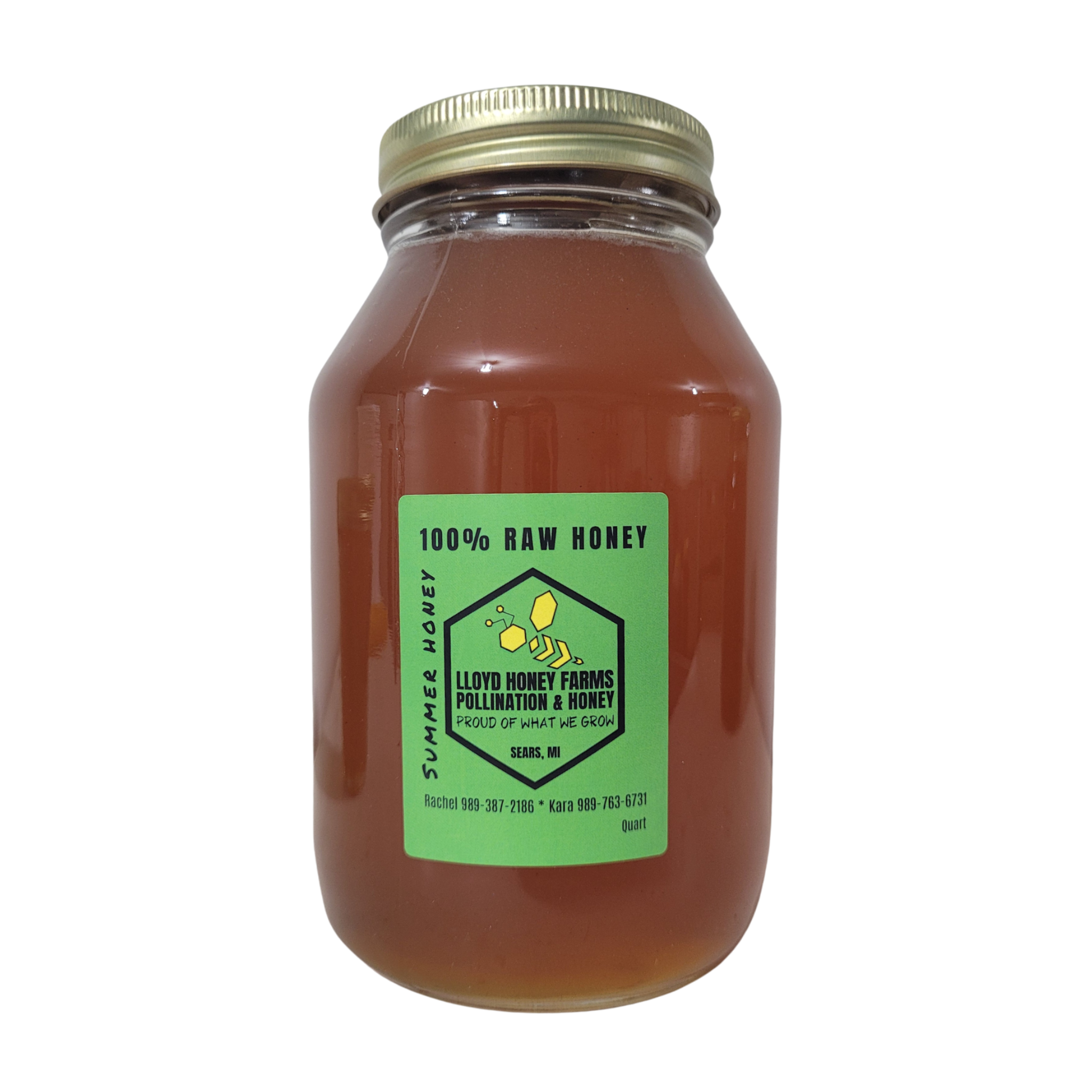 Quart Jar Raw Summer Honey