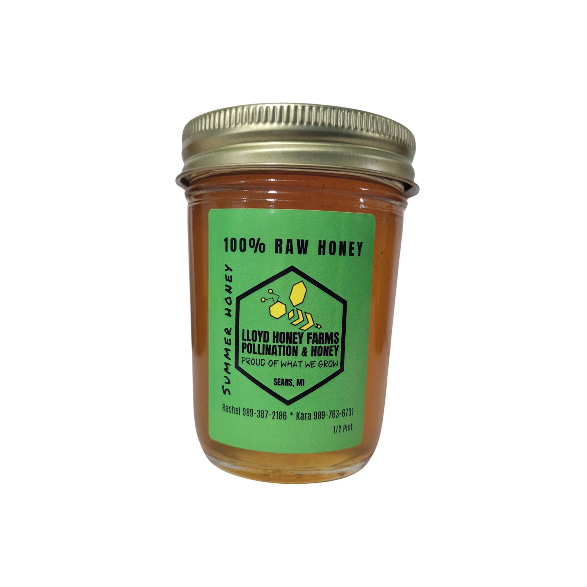 1/2 Pint Jar Raw Summer Honey