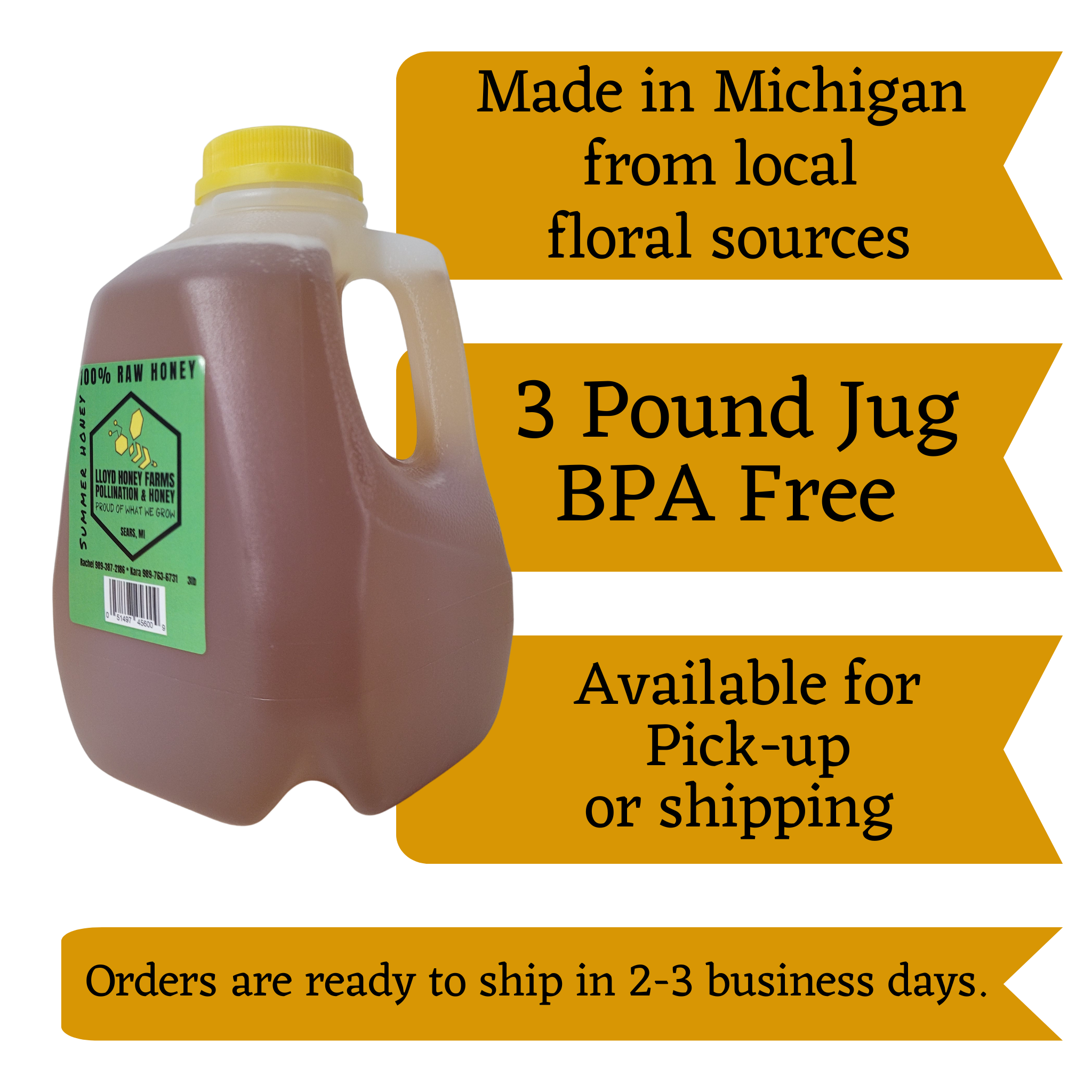 3 lb Raw Summer Honey