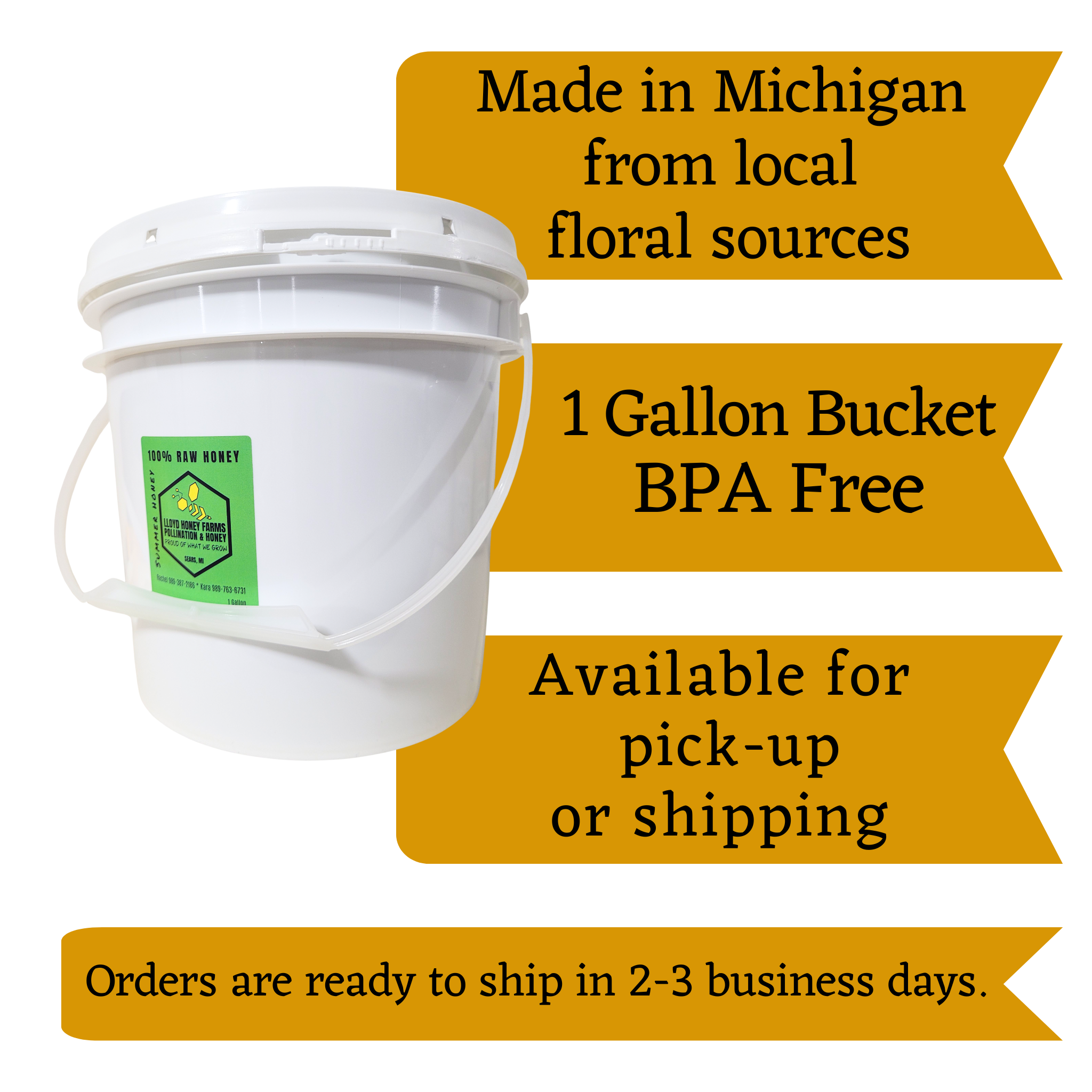 1 Gallon Raw Summer Honey