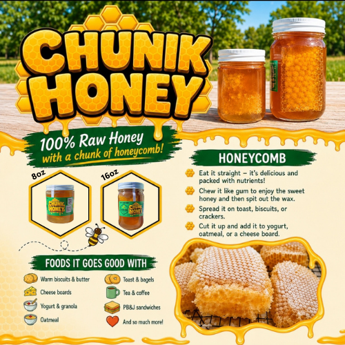 Chunk Honey - 16oz Jar