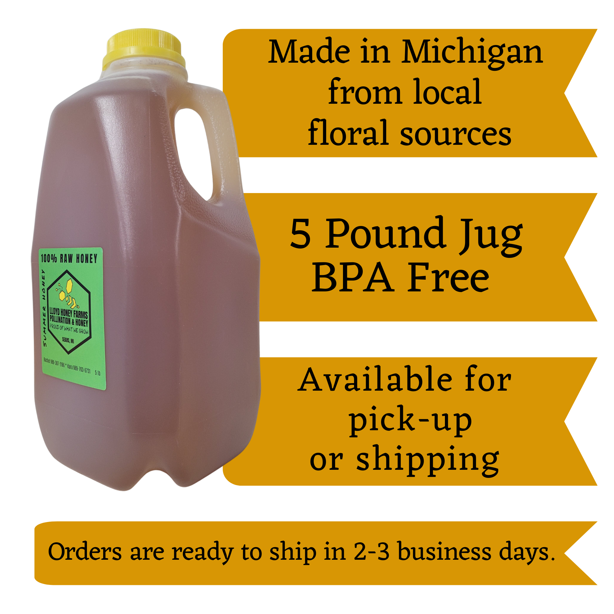 5 lb Raw Summer Honey