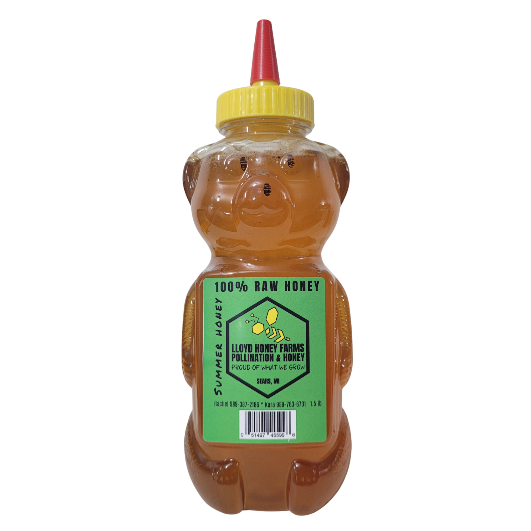 1.5 lb Raw Honey Teddy Bear