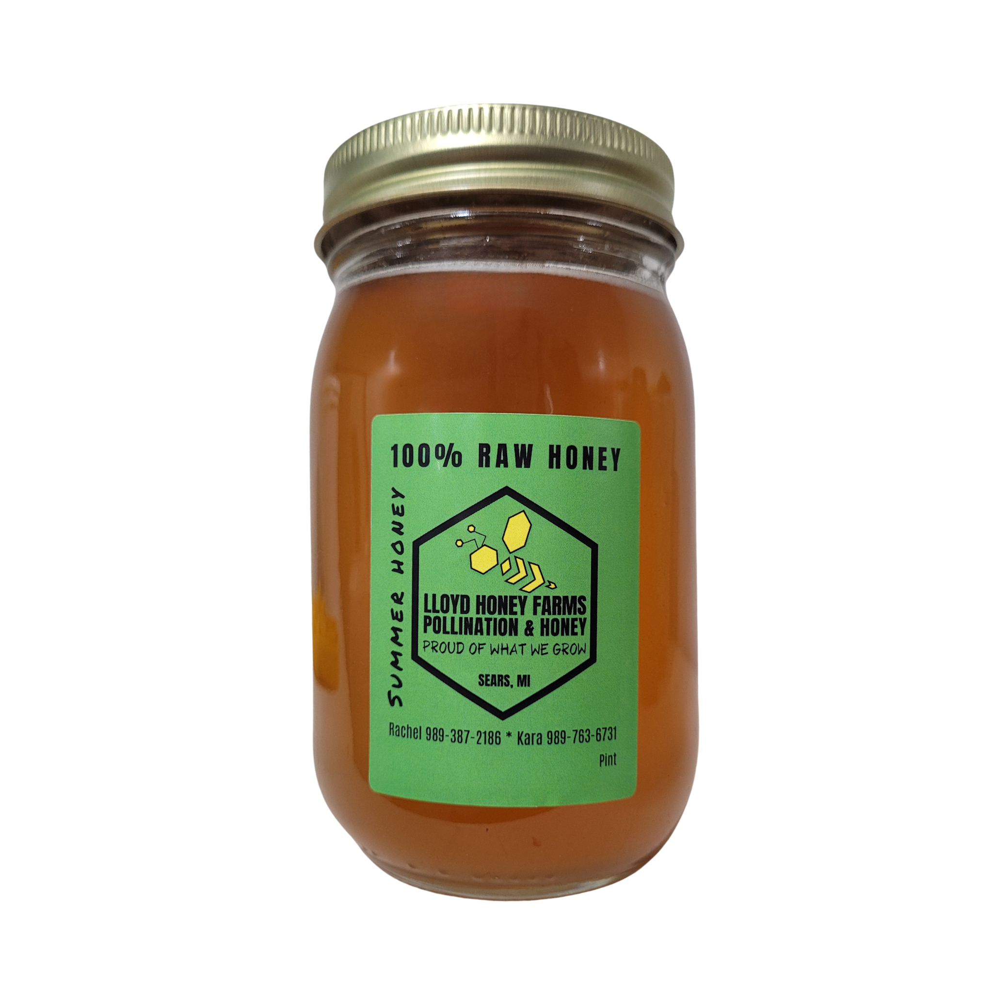 Pint Jar Raw Summer Honey