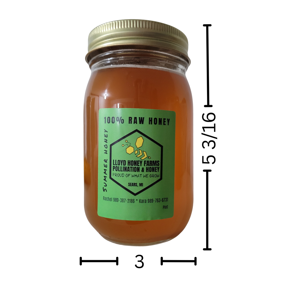 Pint Jar Raw Summer Honey